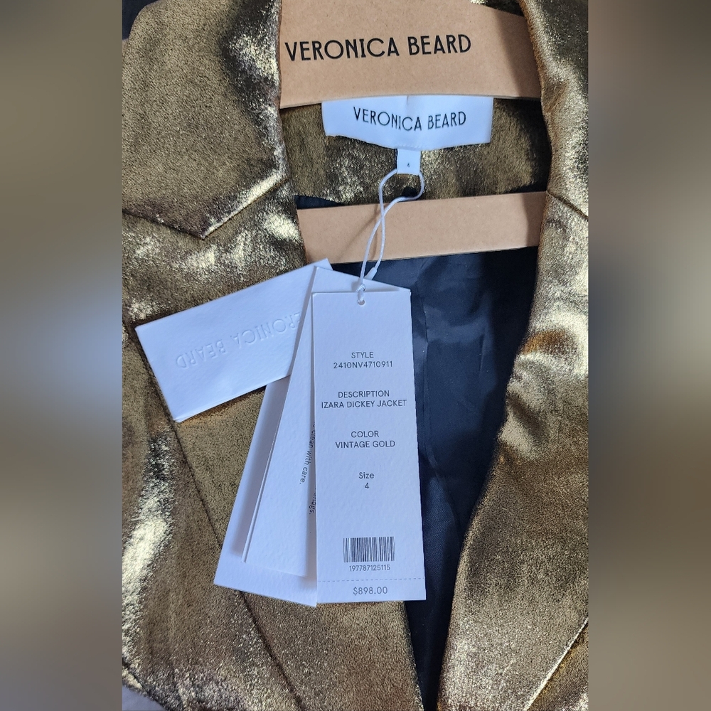 Veronica Beard Gold Metallic Blazer - Picture 12 of 14